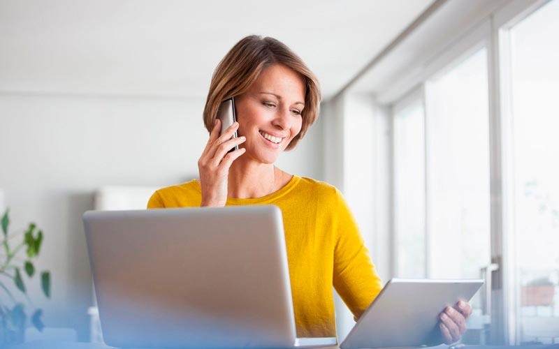 Image of Woman on phone